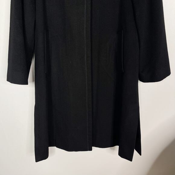 Dale Dressin Womens 2 Black Amicale Pure Cashmere Pea Coat Jacket Made in USA - Picture 5 of 13